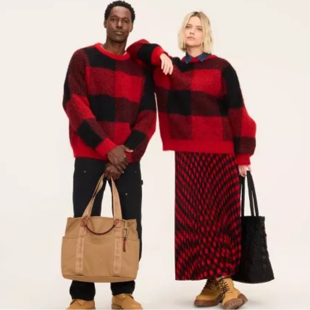 Woolrich Bold Red and Black Plaid Sweater - Picture 2 of 8